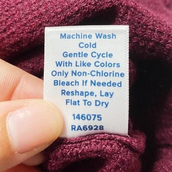 NWT Allison Joy Burgundy Textured Turtleneck Size Large - Picture 8 of 10